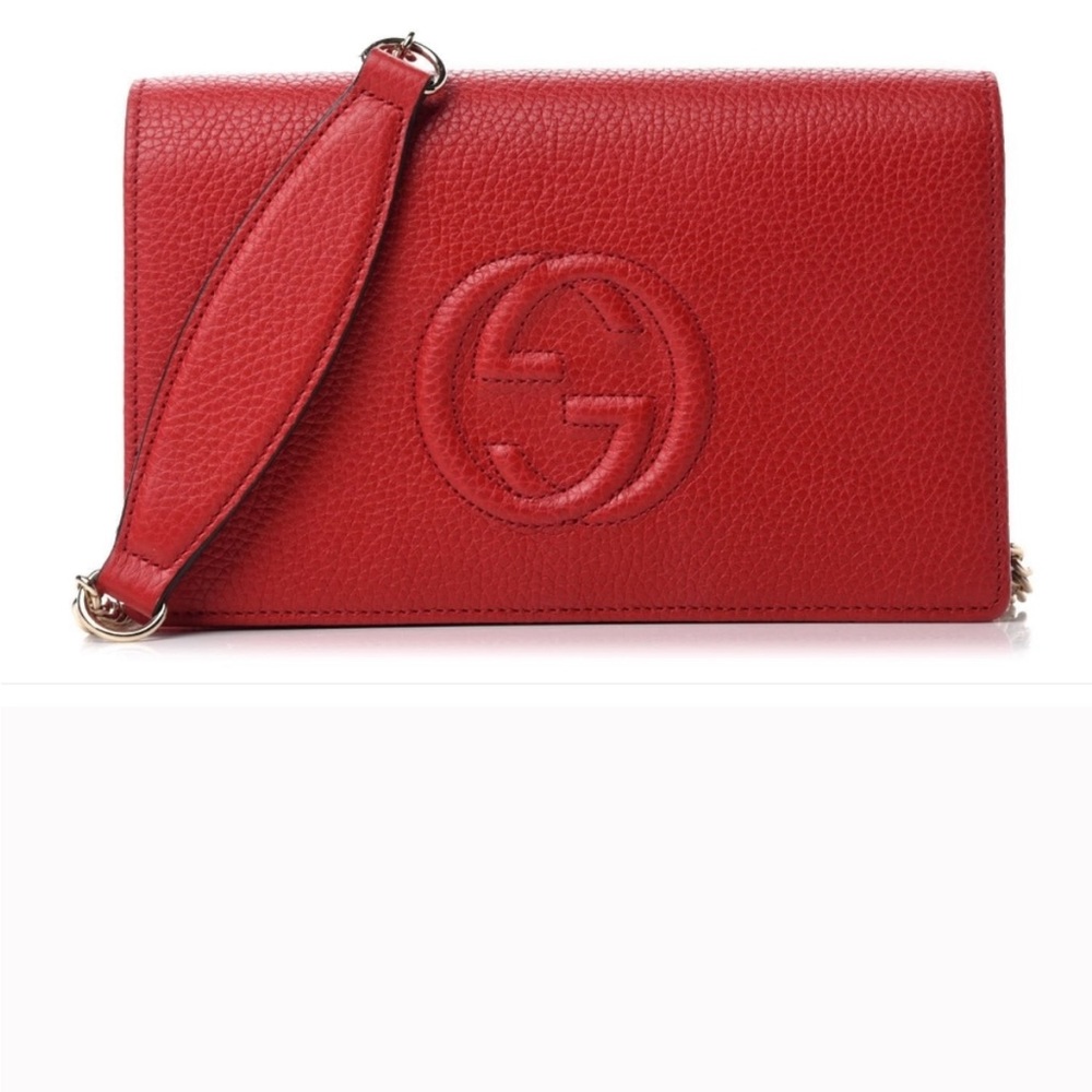 Gucci Soho pebbled calfskin Wallet on a Chain